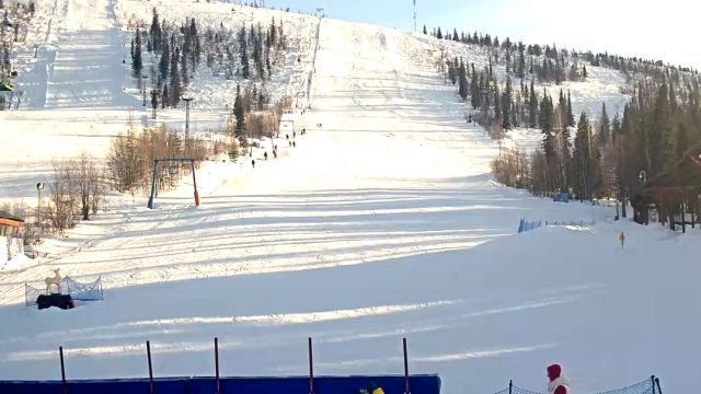 Ski resort Salma in Polyarnye Zori town, Russia