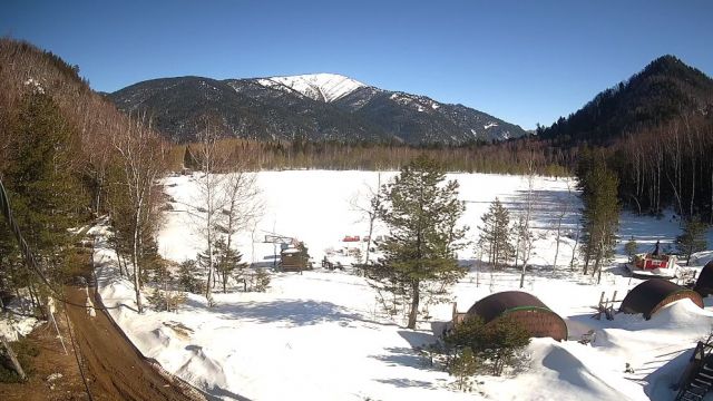 Ecopark on Skazka lake in Irkutsk city, Russia
