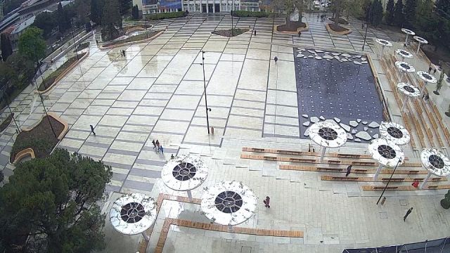 Soviet square in Yalta city, Crimea