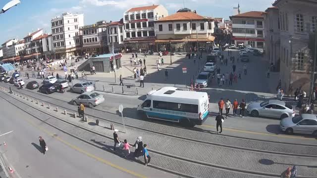 Entrance to Sarraflar Underground Bazaar in Konya city, T&uuml;rkiye
