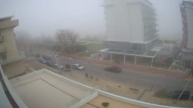 Riccione beach - view of Hotel Fedora, Province of Rimini, Italy
