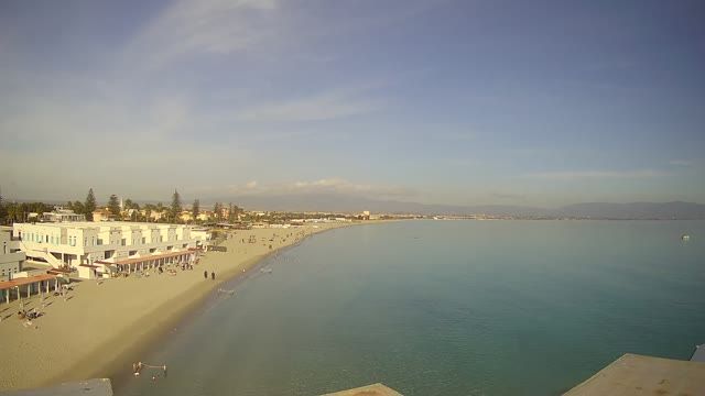 Poetto beach on the island of Sardinia