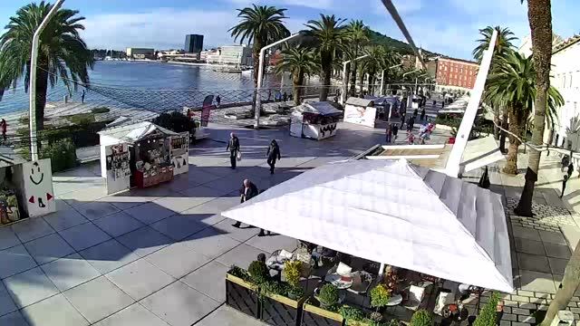 Riva embankment in Split city, Croatia