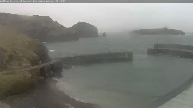 National trust Mullion Cove in Mullion village, UK