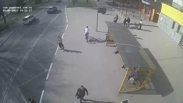 Stop at the Central Market in the Volzhsky city, Russia