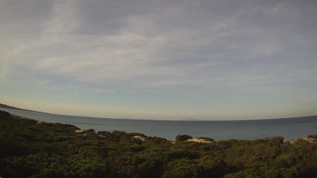 View of the Gulf of Asinara from the shore of Platamona, Sardinia island