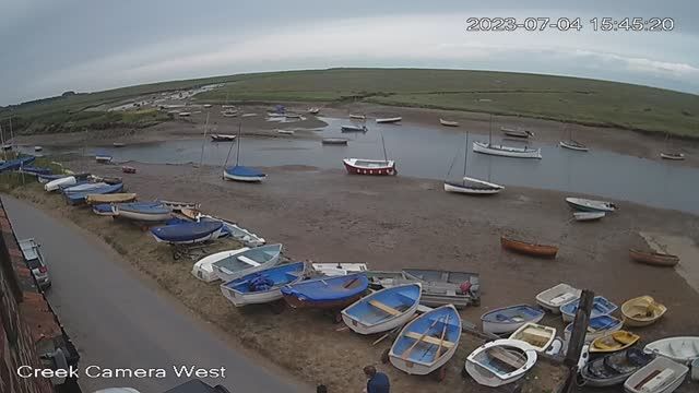 Bank of the River Burn in the village of Burnham Overy, UK (cam #2)