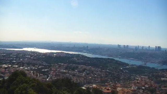 Panorama from Great Camlica mosque park in Istanbul, T&uuml;rkiye