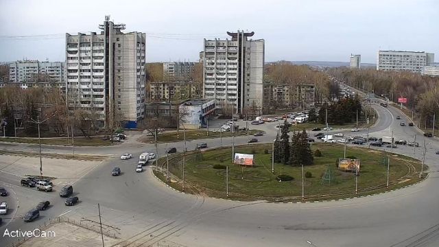 Moscow highway in Ulyanovsk city, Russia