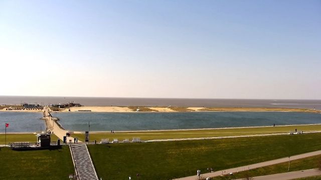 Perlebucht family lagoon in Busum resort town, Germany