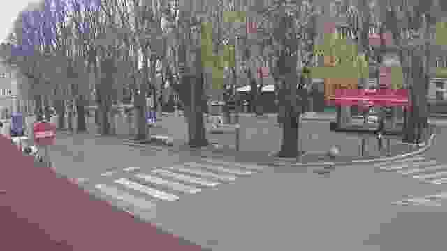 View of Giardini street from Slasticarna Giardini cafe