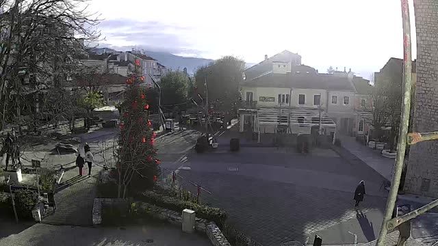 City square next to Frankopanski kastel in Novi Vinodolski