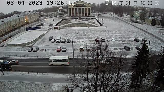 Kirov Square in Petrozavodsk city, Russia