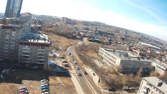 Vampilova street in Irkutsk city, Russia