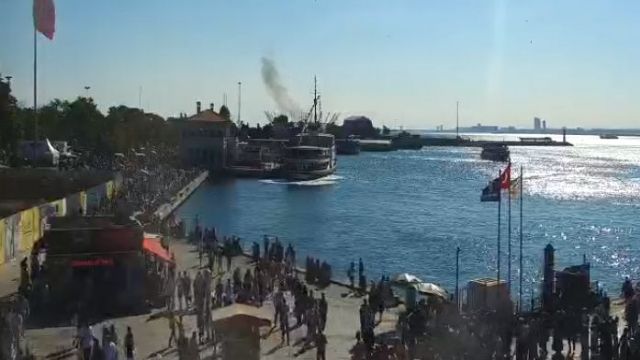 Ferry pier at Kadikoy Square in Istanbul, T&uuml;rkiye