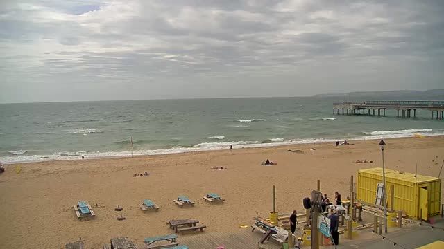 Boscombe Beach in Bournemouth, England, UK