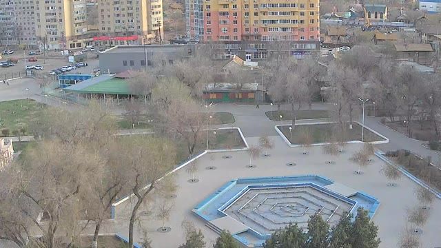 Arcadia park in Astrakhan city, Russia