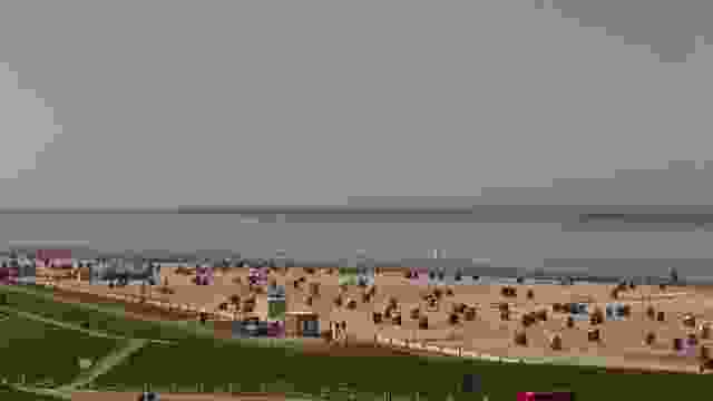 Beach in Neuharlingersiel city, Germany