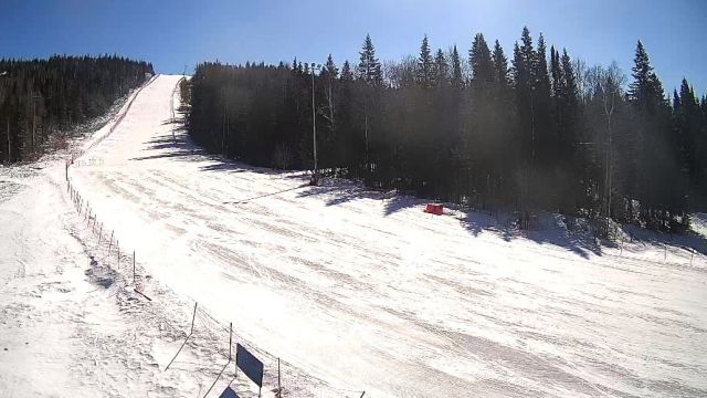 Sports ski track in Uralets village, Sverdlovsk region, Russia