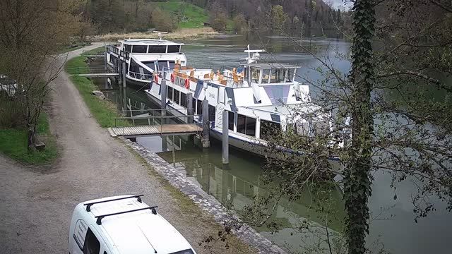 Pier Teufen-Tossegg on the river Rhine, Switzerland
