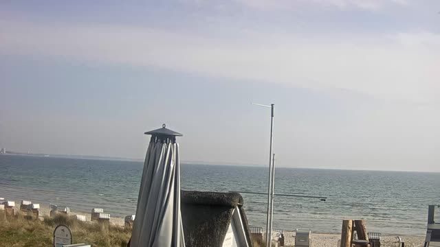 View of the Baltic Sea in Scharbeutz town, Germany (cam #3)