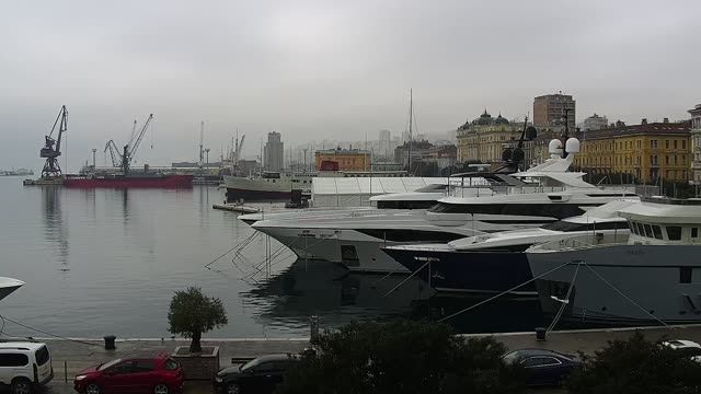 Port in Rijeka city, Croatia