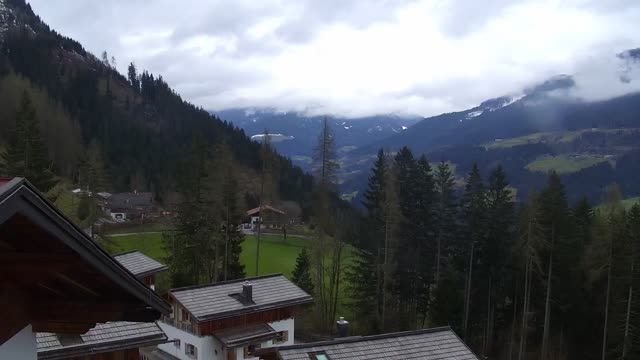 Mountain view from Hotel Eulersberg in Pfarrwerfen village, Austria