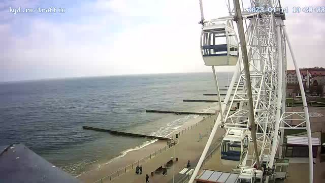 Ferris wheel on the coast of Zelenogradsk city, Russia