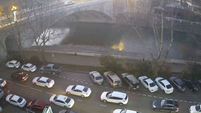 Bridge over the Sochi river, Russia