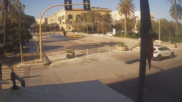 Vittorio Emanuele Square of Trapani city, Italy