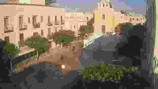 Madrice Square - Mother Church of Maria SS. immaculate on the island of Favignana, Italy