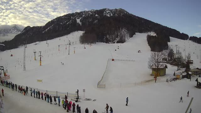Ski slope Mojca on Kranjska Gora in Slovenia