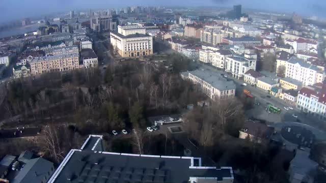 Freedom Square and Leninsky Garden in Kazan city, Russia