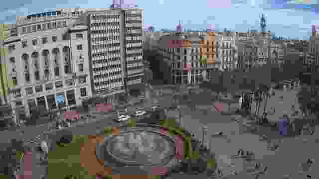 Town Hall Square in Valencia, Spain