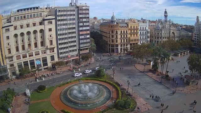 Town Hall Square in Valencia, Spain