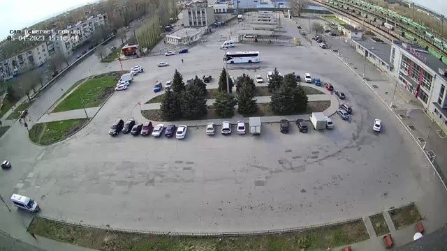 Railway station in Volzhsky city, Russia