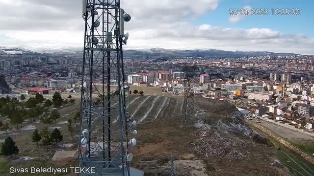City panorama with Yukari Tekke in Sivas city, T&uuml;rkiye