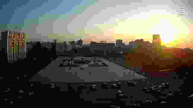 Lenin Square in Khabarovsk city, Russia