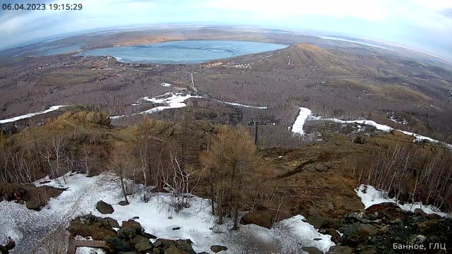 Bath lake in Zelenaya Polyana village, Russia
