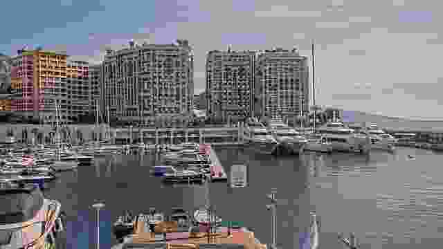 Pier in Cap d'Ail city, France