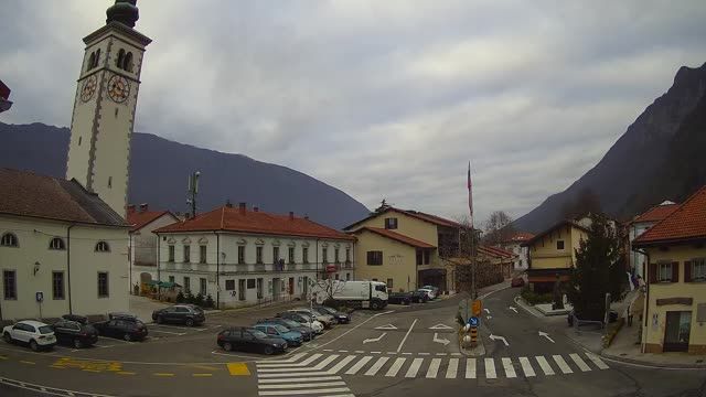 Parish Church of the Assumption of Virgin Mary in Kobarid city center, Slovenia