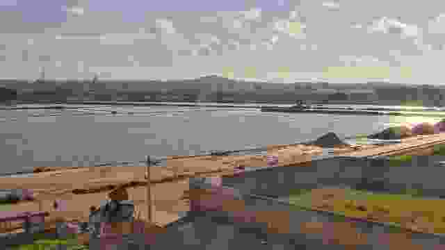 Salt pans of Trapani nature reserve on the island of Sicily, Italy