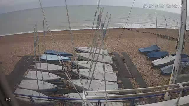 Bexhill Beach in Bexhill On Sea town, England, UK
