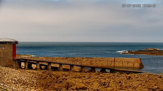 Whitesand Bay and beach in Sennen Cove village, England, UK