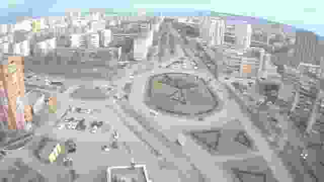 Crossroad of Kuznetskstroevsky avenue and Pavlovsky street in Novokuznetsk city, Russia