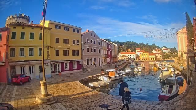 Harbor and bay of Veli Losinj in Croatia (cam #2)