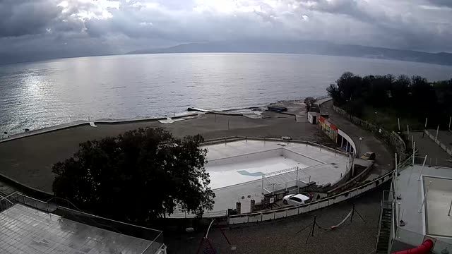 Swimming pool on the beach in Novi Vinodolski