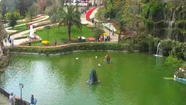 Pond of Emirgan park in Istanbul city, Turkey