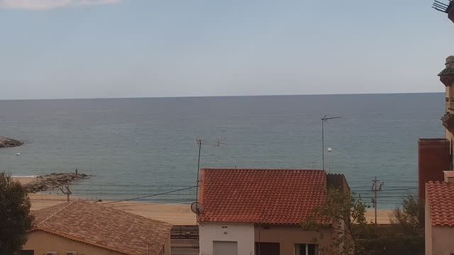 Sea view in El Masnou area in Barcelona city, Spain