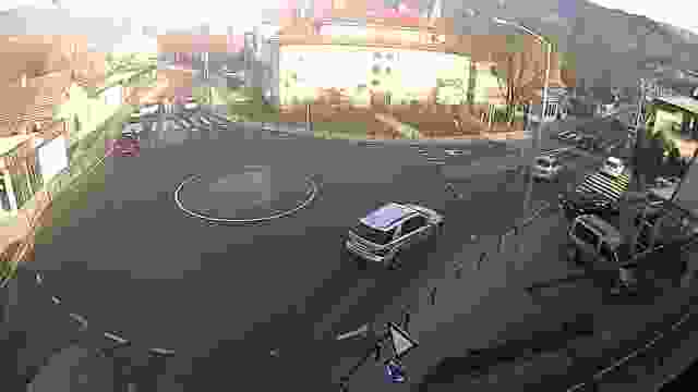 intersection of Ivana Rendic - Ante Starcevica streets in Krapina, Croatia